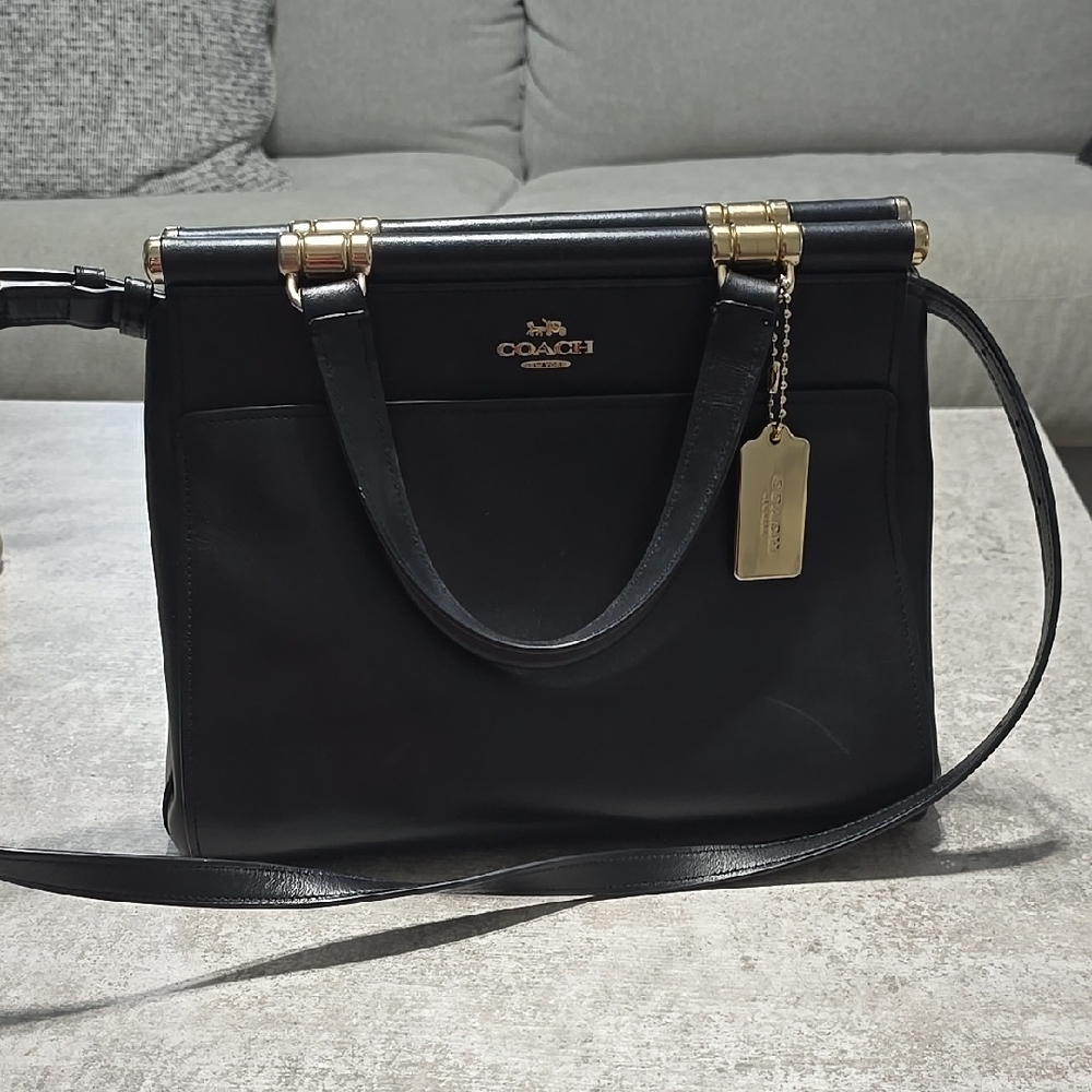 Coach Black Leather Handbag